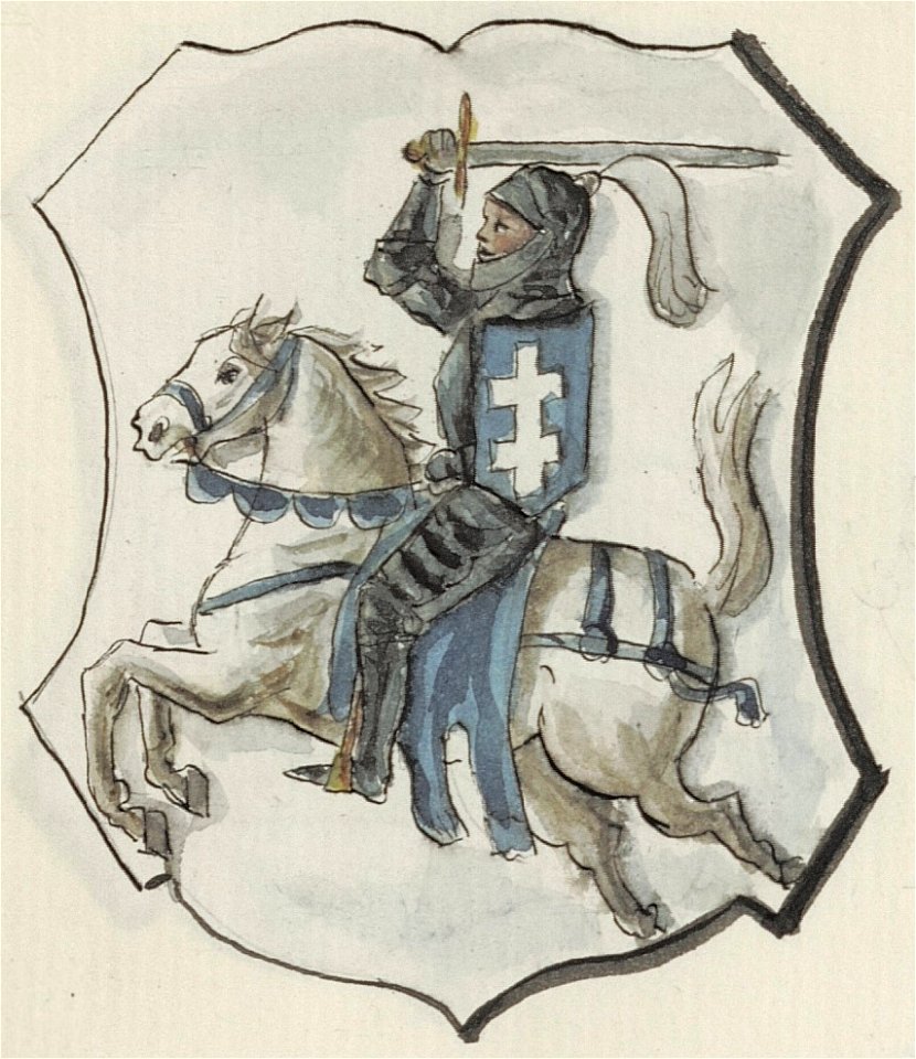 Coat of arms of the Polotsk Voivodeship with Vytis (Waikymas), painted in 1875