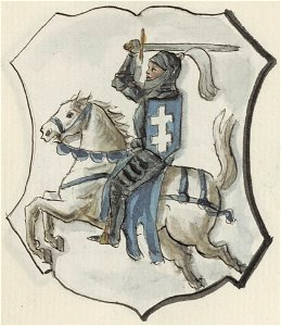 Coat of arms of the Polotsk Voivodeship with Vytis (Waikymas), painted in 1875