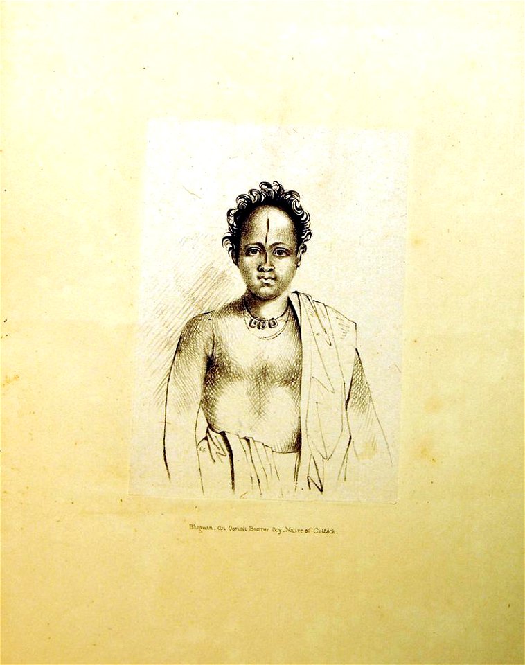 Bhugwan an Ooriah Bearer Boy, Native of Cuttack (BM As2006,Prt.247)