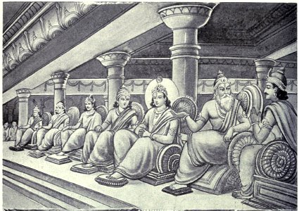 Bhishma talking about the greatness of Krishna