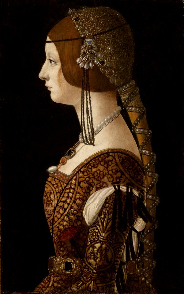 Bianca Maria Sforza by Ambrogio de Predis (1493)
