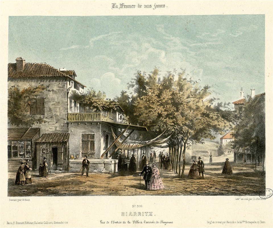 Biarritz - Vue de l'Entrée de la Ville à l'arrivée de Bayonne - Fonds Ancely - B315556101 A MERCEREAU 7 059