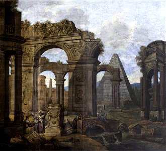 Biagio Rebecca (1735-1808) - Capriccio, Antique Ruins with a Pyramid - 1271508 - National Trust