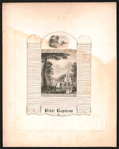 Bible baptism - designed by H. Billings ; lettering eng'd by E. Tappan ; engraved by O. Pelton. LCCN2015647078