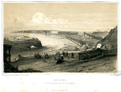 Biarritz - Vue de la côte du Moulin et de la Villa Eugénie - Fonds Ancely - B315556101 A HENNEBUTTE 1 1 065