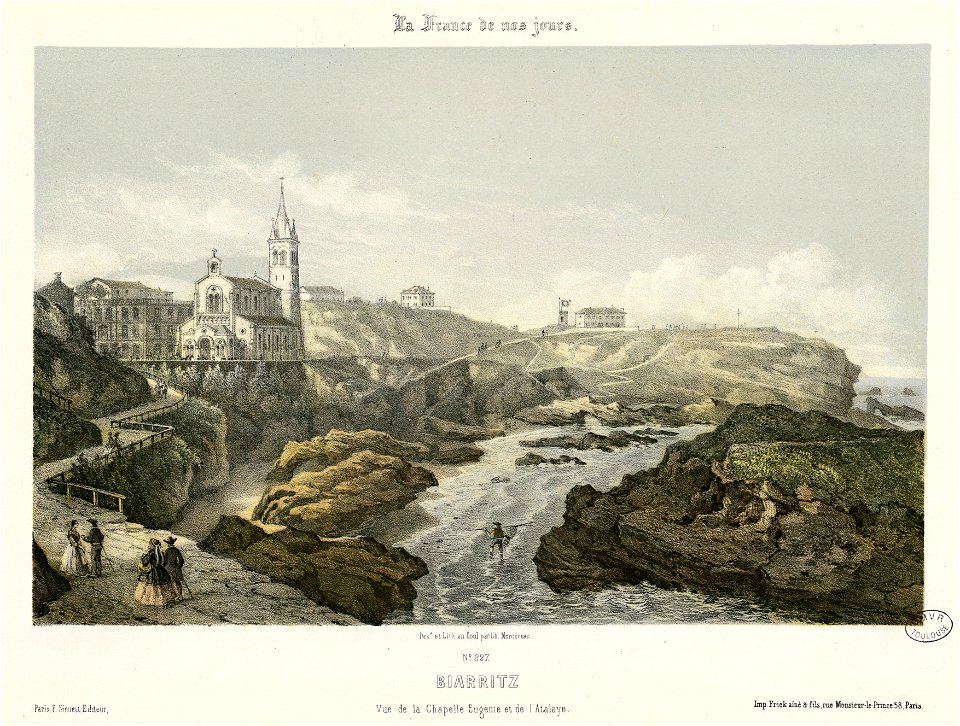 Biarritz - Vue de la Chapelle Eugénie et de l'Atalaye - Fonds Ancely - B315556101 A MERCEREAU 7 084