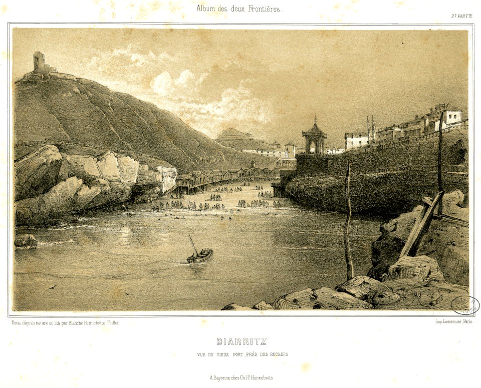 Biarritz - Vue du Vieux Port, près des Rochers - Fonds Ancely - B315556101 A HENNEBUTTE 1 1 051