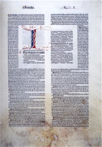 Biblia latina Straßburg 1481 Genesis I (Isny)