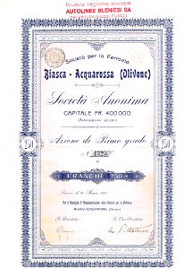 Biasca-Acquarossa (Olivone) 1908