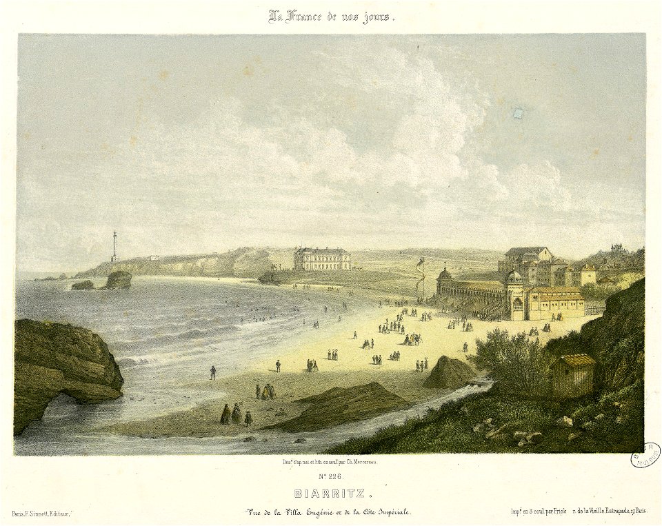 Biarritz - Vue de la Villa Eugénie et de la Côte Impériale - Fonds Ancely - B315556101 A MERCEREAU 7 083