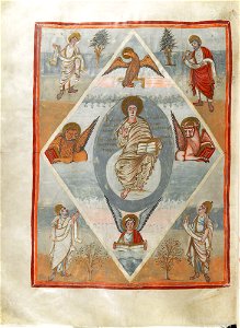 Bible de Moutier-Grandval - BL Add Ms 10546 f352v (Christ en majesté)