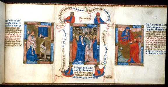 Biblia Pauperum - British Library manuscript King's 5 - Folio 26 - Ascension