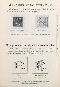 Bibliothèque DMC - 08 - Alphabets et Monogrammes