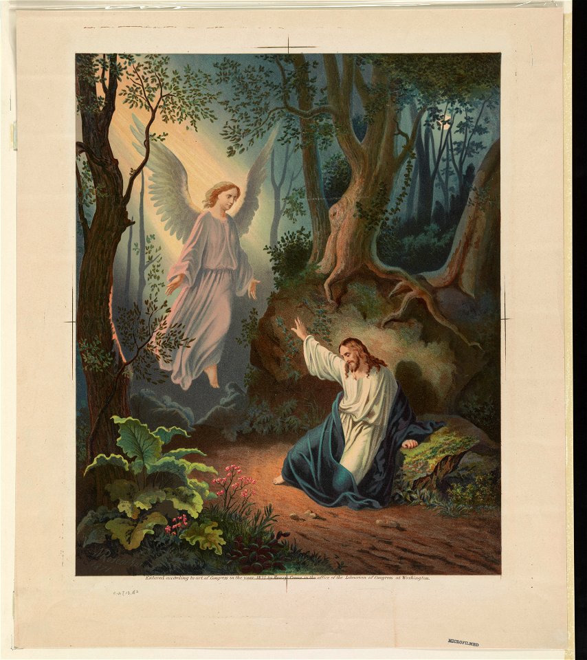 Biblical scene, Christ with angel LCCN2003674848