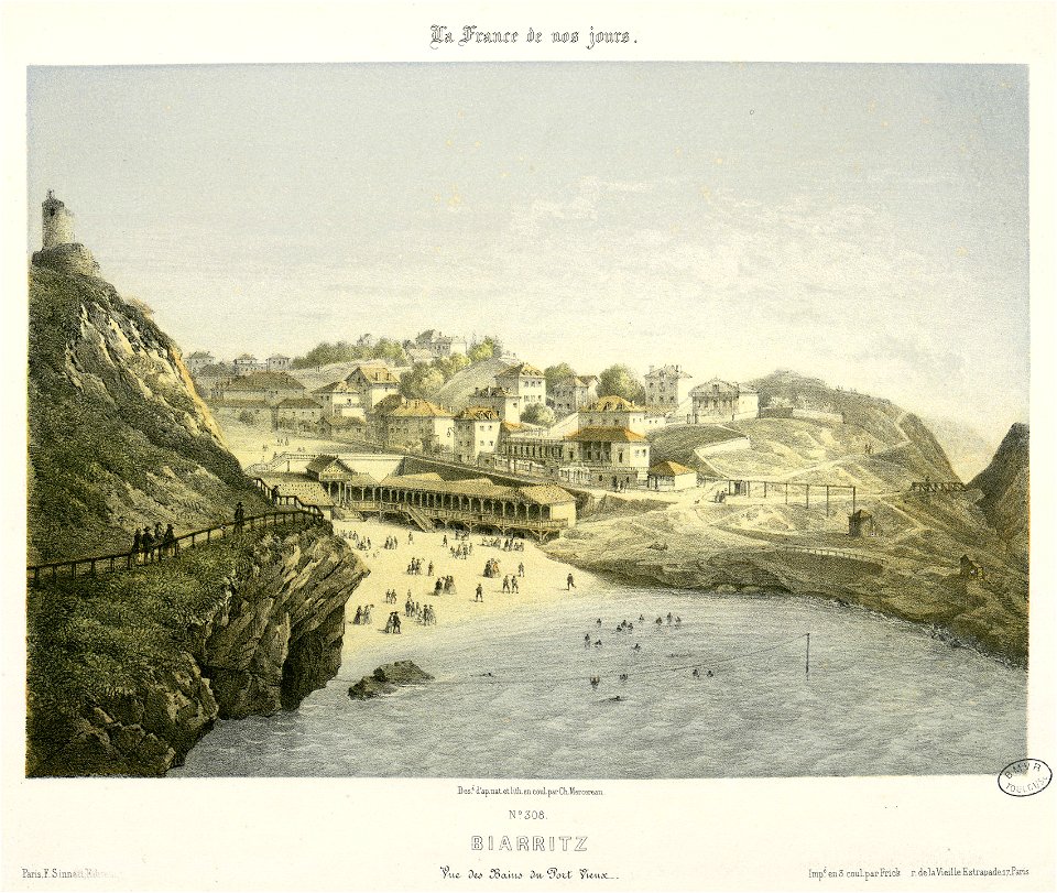 Biarritz - Vue des Bains du Port Vieux - Fonds Ancely - B315556101 A MERCEREAU 7 058