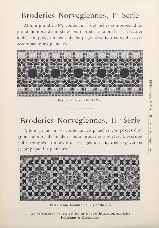 Bibliothèque DMC - 32 - Broderies Norvégiennes I - II