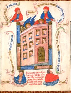 Biblia Pauperum - British Library manuscript King's 5 - Folio 30 - Joys of the Blessed