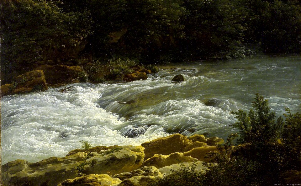 Brooklyn Museum - Running Stream at San Cosimato - Jean-Joseph-Xavier Bidauld