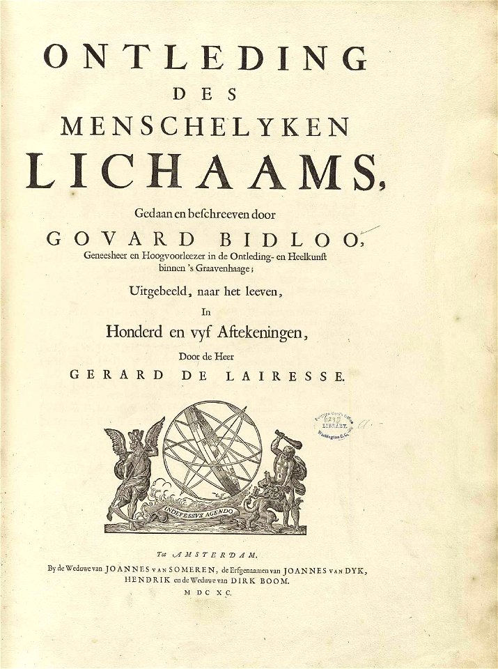 Bidloo Ontleding 1690 title 02
