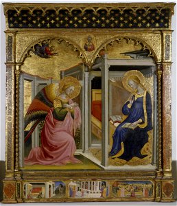 Bicci di Lorenzo - The Annunciation - Walters 37448. Free illustration for personal and commercial use.