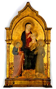 Bicci di Lorenzo - Virgin and Child with Saints Matthew and Francis - P15w36 - Isabella Stewart Gardner Museum. Free illustration for personal and commercial use.