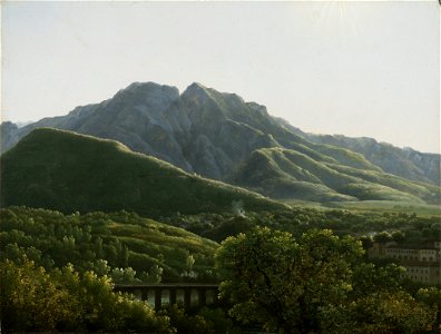 Jean-Joseph-Xavier Bidauld - Vue du pont et de la ville de Cava, royaume de Naples