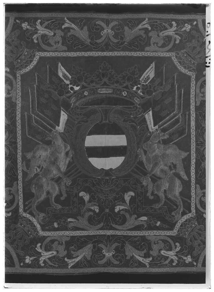 Bielkevapnet handhästtäcke - Livrustkammaren - 35962-negative