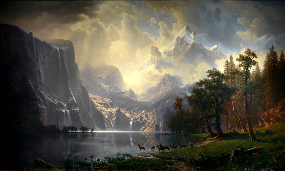 Bierstadt - Among the Sierra Nevada Mountains - 1868