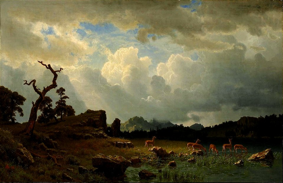 Albert Bierstadt - Thunderstorm in the Rocky Mountains