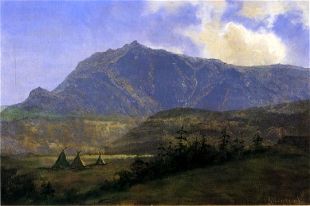 Bierstadt Albert Indian Encampment. Free illustration for personal and commercial use.