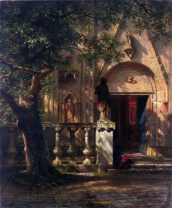 Albert Bierstadt - Sunlight and Shadow - Google Art Project. Free illustration for personal and commercial use.