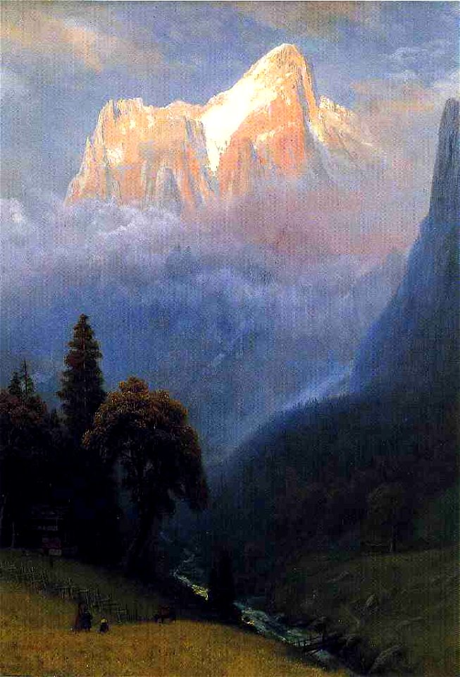 Bierstadt Albert Storm Among the Alps