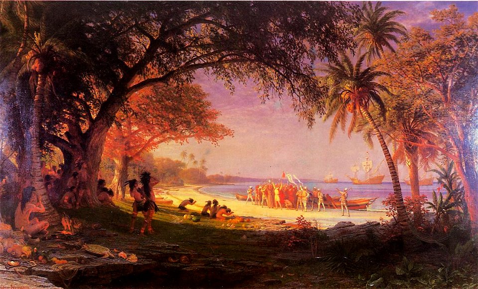 Bierstadt Albert The Landing of Columbus