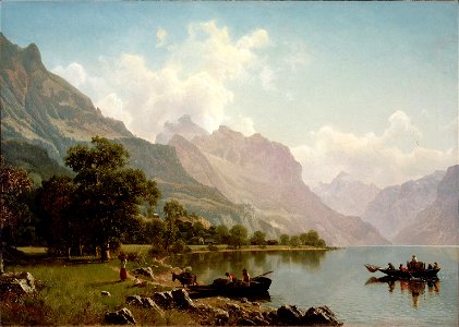 Albert Bierstadt - Swiss Mountain Scene (1859)