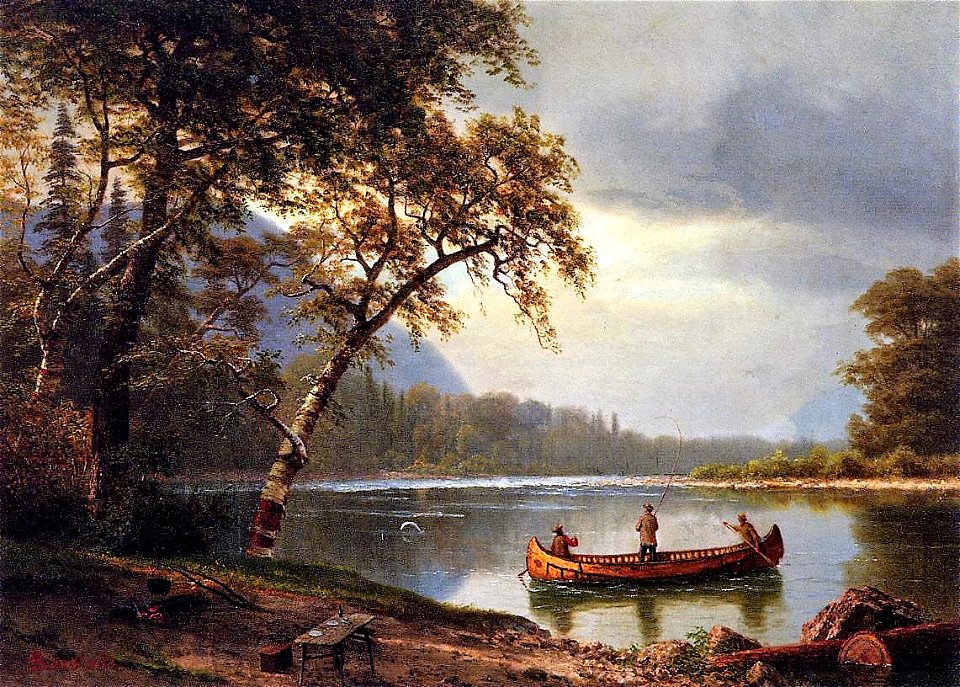 Bierstadt Albert Salmon Fishing on the Cascapediac River