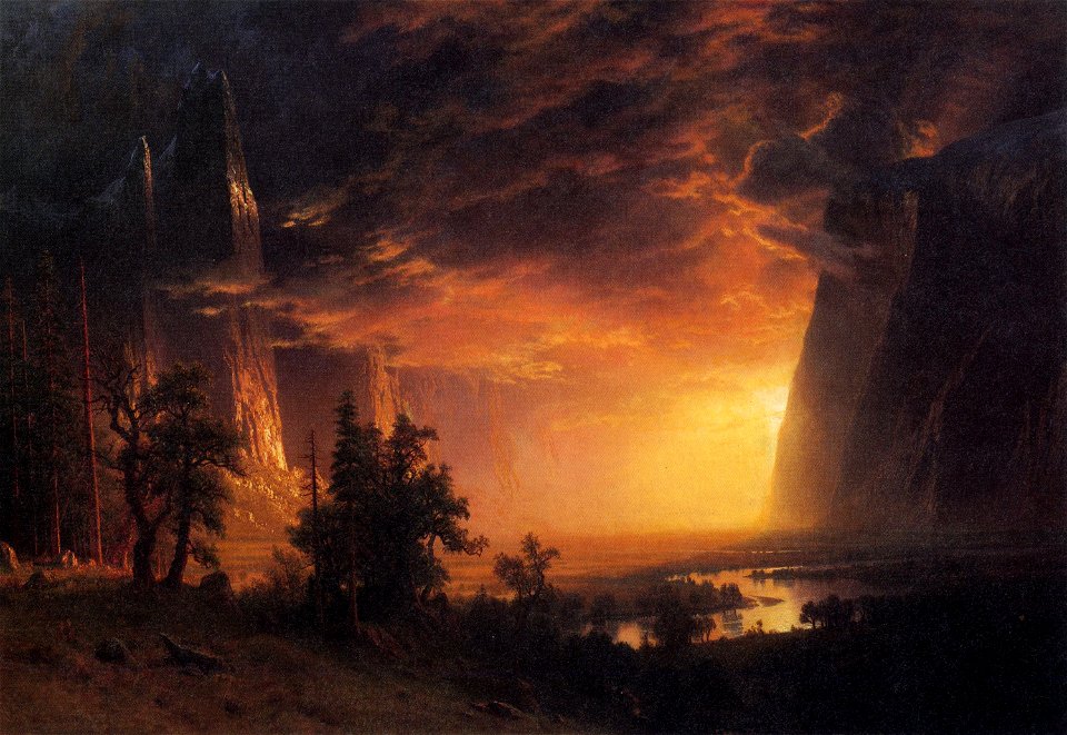 Bierstadt Albert Sunset in the Yosemite Valley