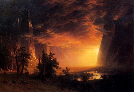 Bierstadt Albert Sunset in the Yosemite Valley