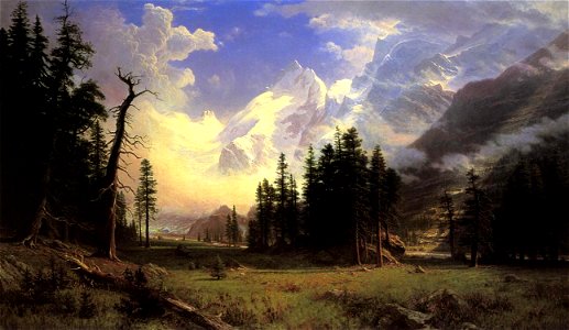 Bierstadt Albert The Morteratsch Glacier Upper Engadine Valley Pontresina
