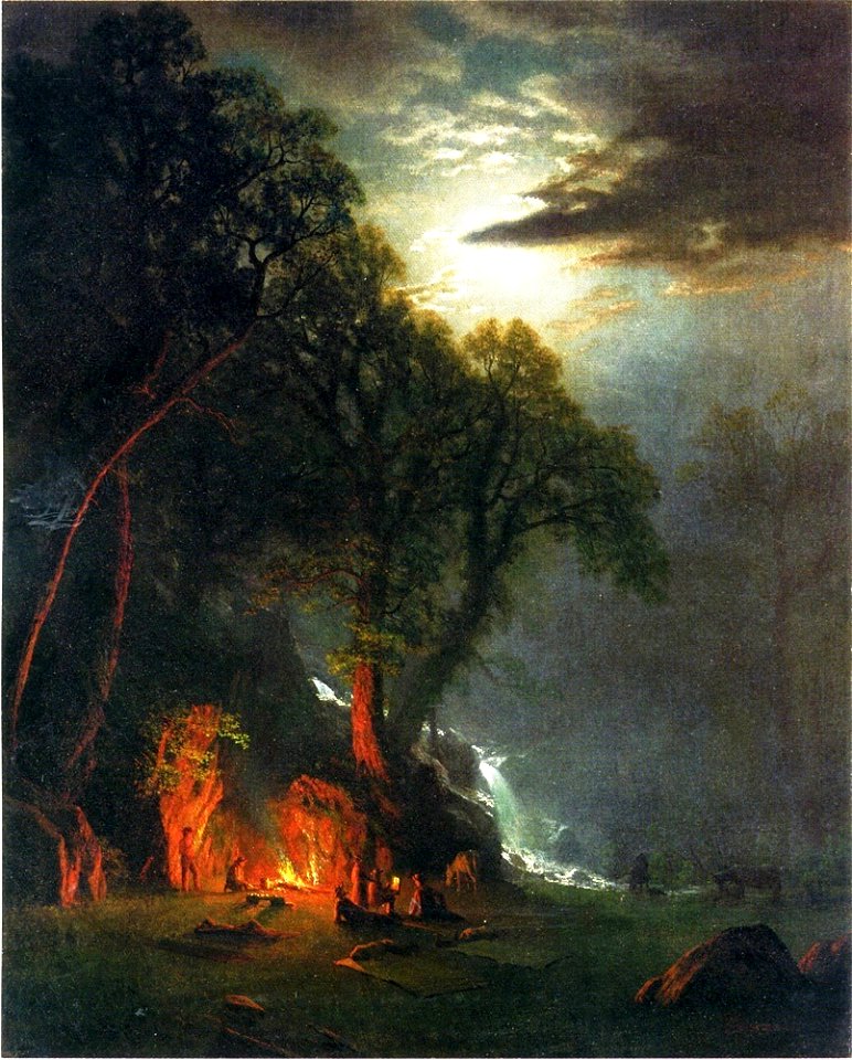 Bierstadt Albert Campfire Site Yosemite