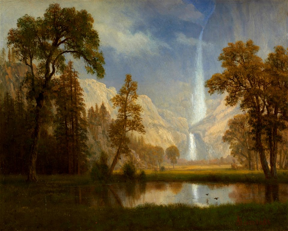 Albert Bierstadt - Yosemite Falls (c 1863)