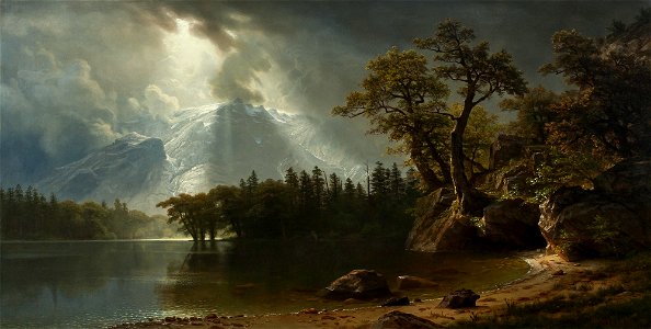 'Passing Storm over the Sierra Nevadas' by Albert Bierstadt, San Antonio Museum of Art