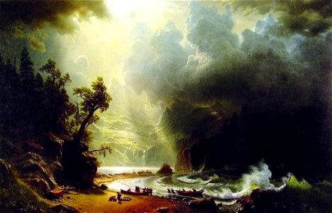 Bierstadt, Albert - Puget Sound - 1870 - Seattle Art Museum. Free illustration for personal and commercial use.