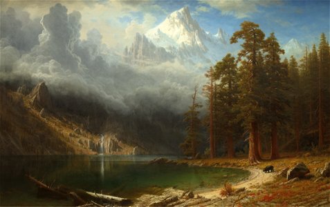 Albert Bierstadt - Mount Corcoran. Free illustration for personal and commercial use.