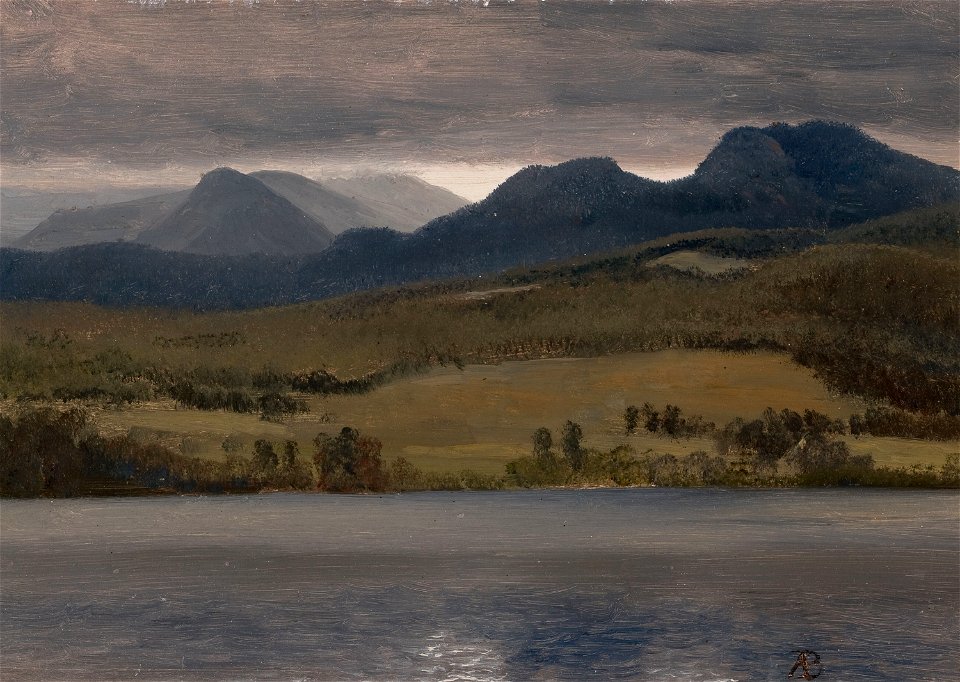 Albert Bierstadt - Sundown on the Lake (thought to be Lake Tahoe)