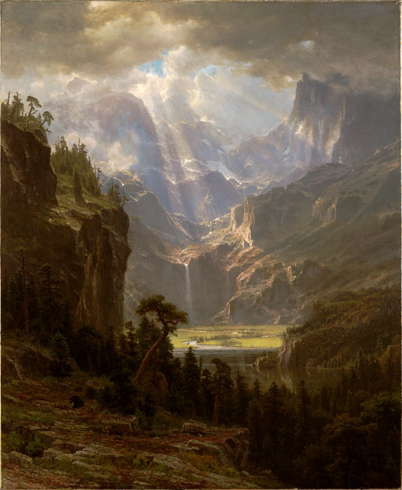 Albert Bierstadt - Rocky Mountains, Lander's Peak (1863). Free illustration for personal and commercial use.