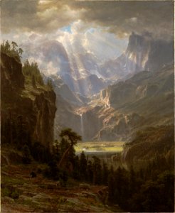 Albert Bierstadt - Rocky Mountains, Lander's Peak (1863). Free illustration for personal and commercial use.