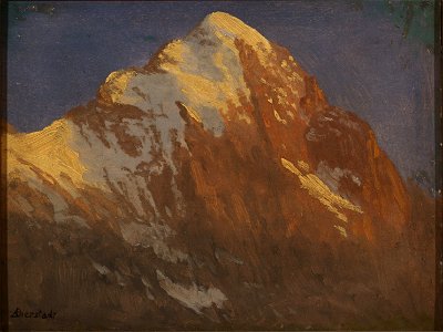 Albert Bierstadt - Spur of the Edge at Sunset, Grindelwald (c.1868)