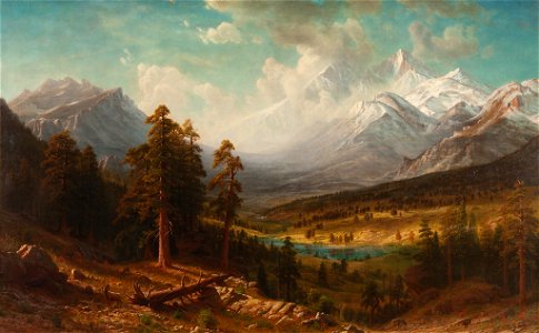 Albert Bierstadt - Estes Park, Long’s Peak (1877). Free illustration for personal and commercial use.
