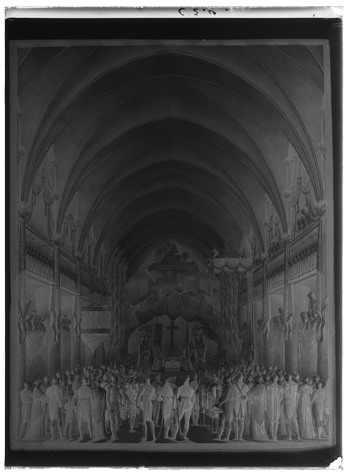 Bild av Karl Augusts begravning i Riddarholmskyrkan 1810 - Livrustkammaren - 26639-negative
