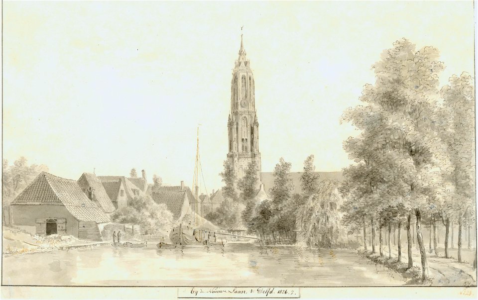Bij de Nieuwe Laan te Delfd 1826, Balthasar Jooss, SA Delft, inv.nr. 67890